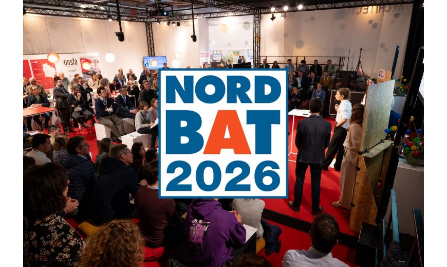 Nous serons présent au salon NORDBAT 2026. Retrouvez nous sur le stand H41 !